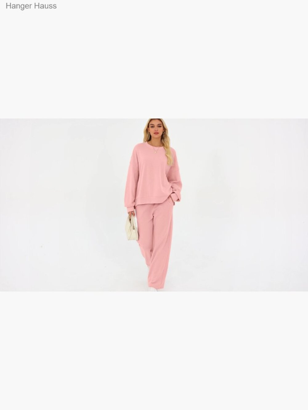 Matching Lounge Sweatsuit 2 Piece Set Oversized Sweatshirt Joggers - Picture 7 of 7